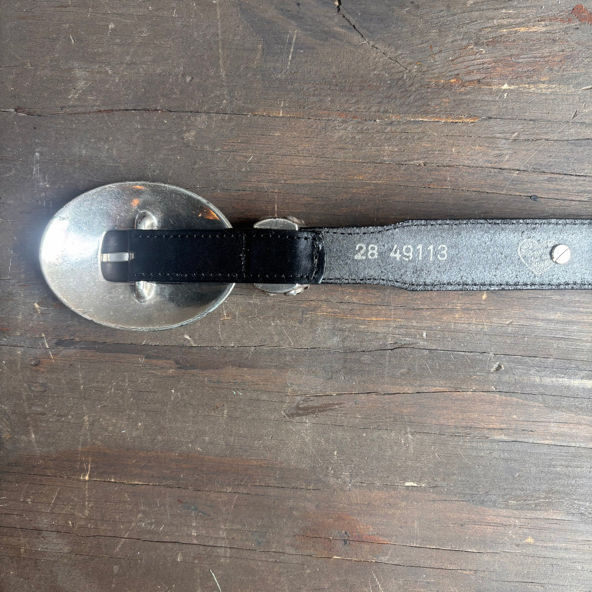 Vintage Brighton Black Leather Concho Belt
