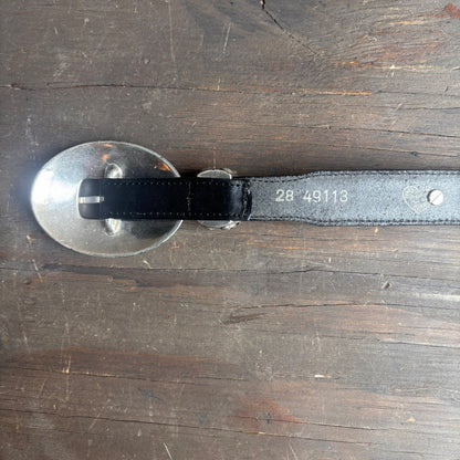 Vintage Brighton Black Leather Concho Belt
