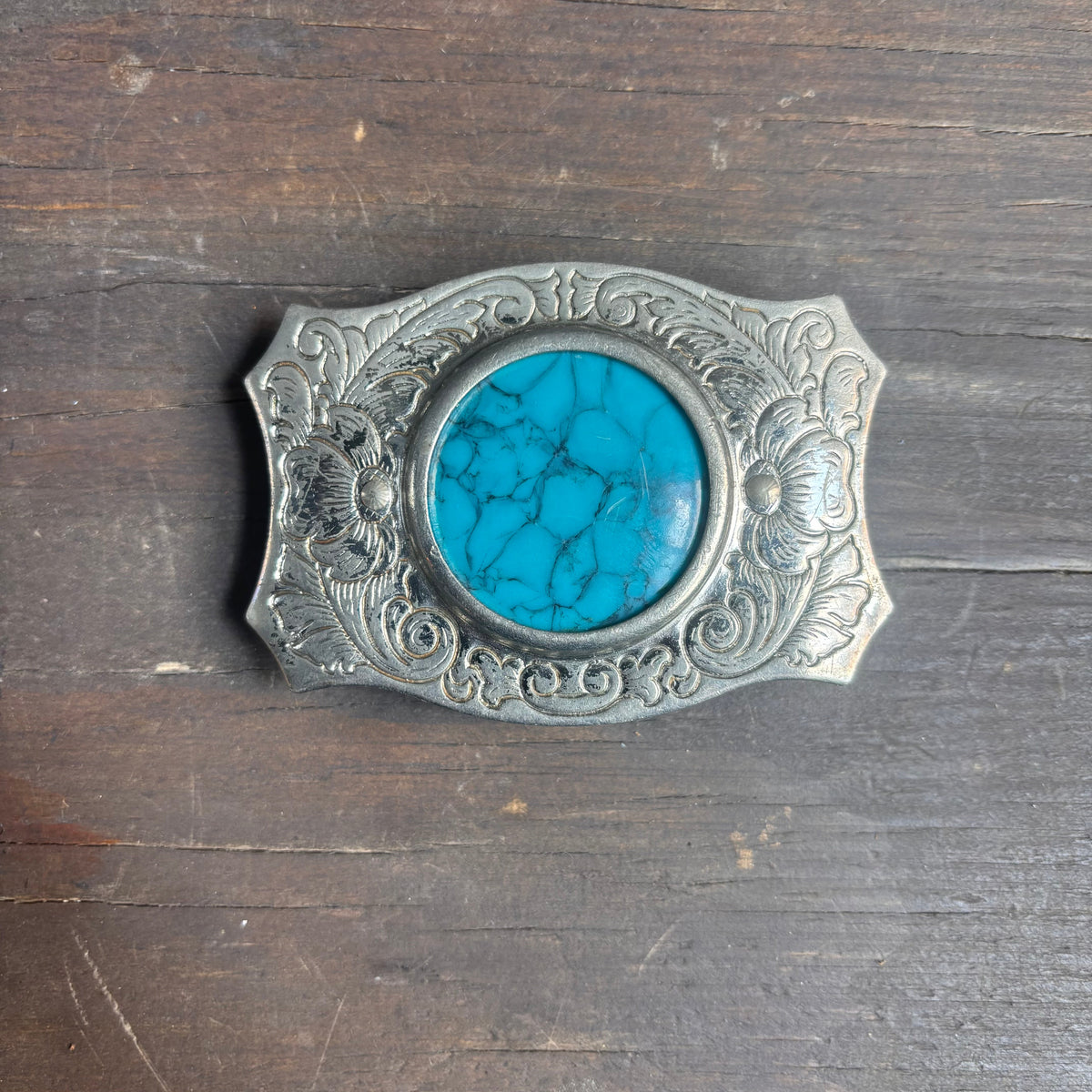 Faux Turquoise Belt Buckle