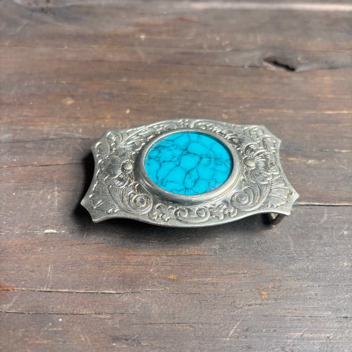 Faux Turquoise Belt Buckle
