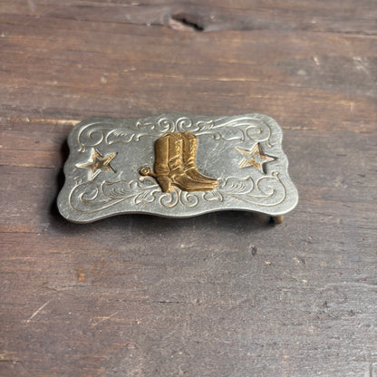 Vintage Silver Hollywood-Style Belt Buckle