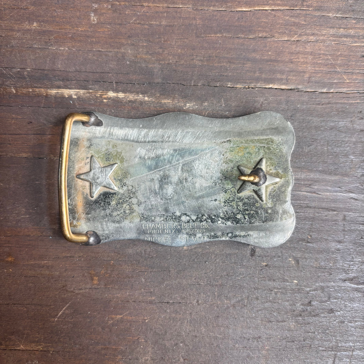 Vintage Silver Hollywood-Style Belt Buckle
