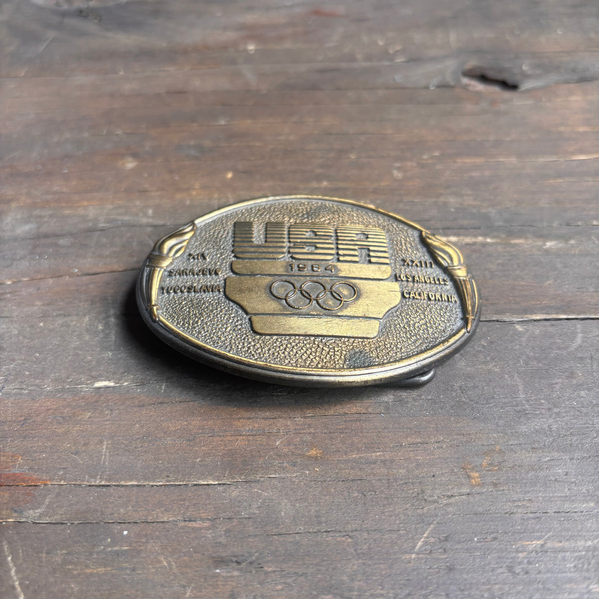 Vintage 1984 Olympic Commitee Belt Buckle