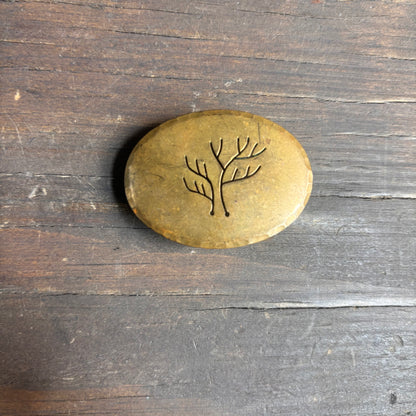 Vintage Brass Tree Belt Buckle