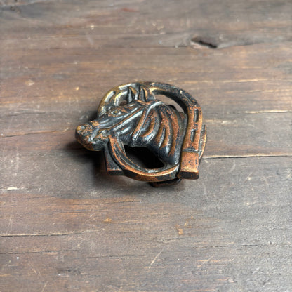 Vintage Brass Horse Head Belt Buckle