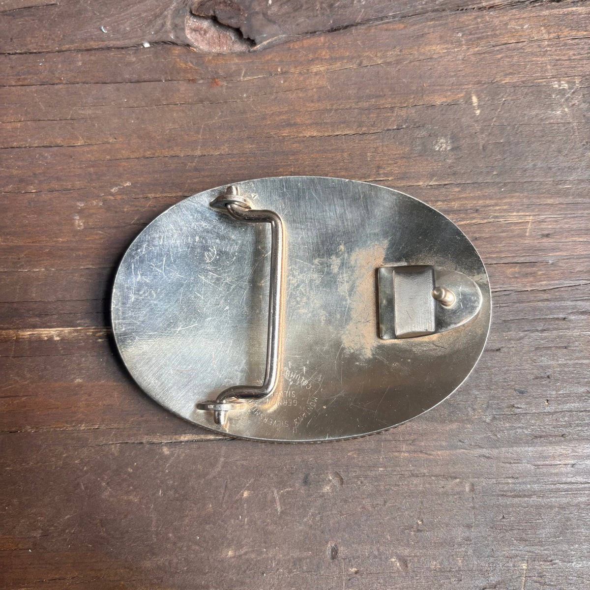 German Silver "B" Belt Buckle