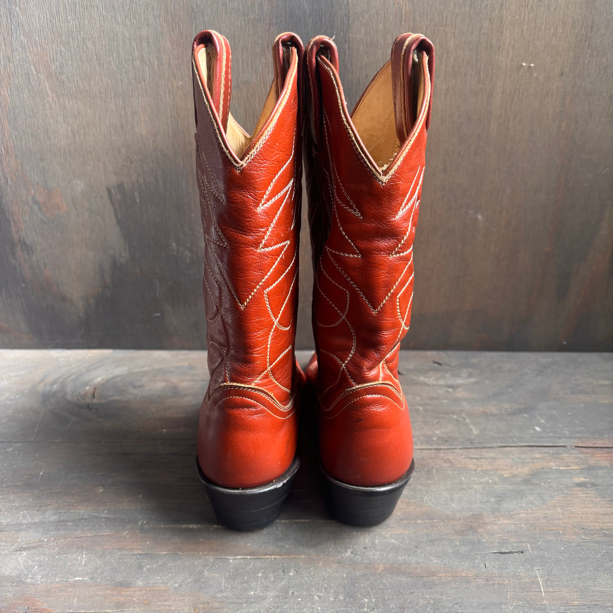 Vintage Tony Lama Rust Leather Boots