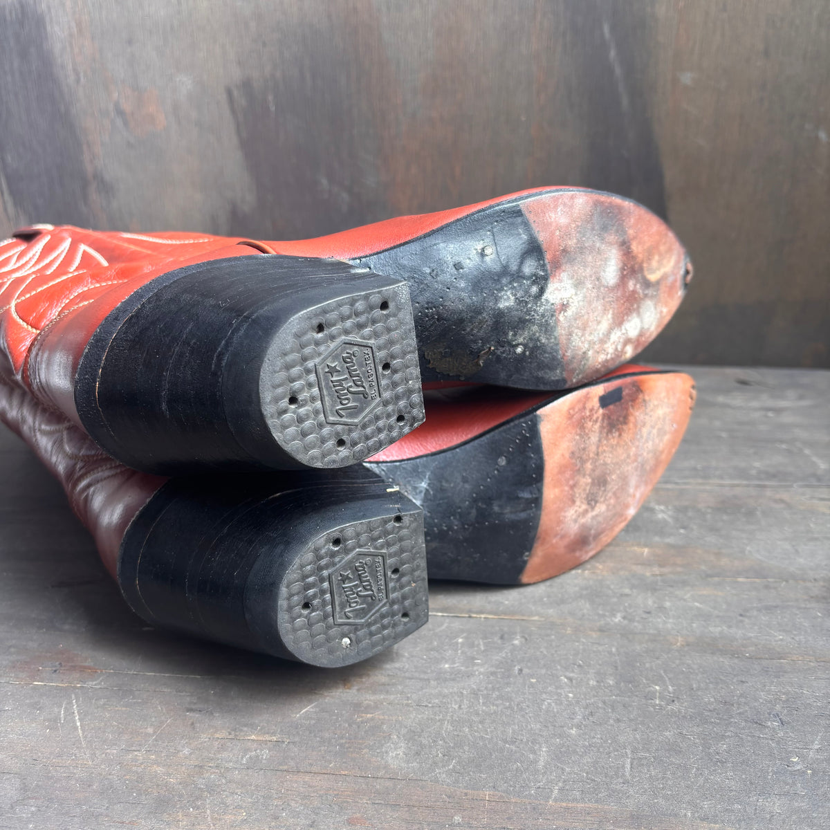 Vintage Tony Lama Rust Leather Boots
