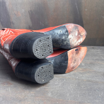 Vintage Tony Lama Rust Leather Boots