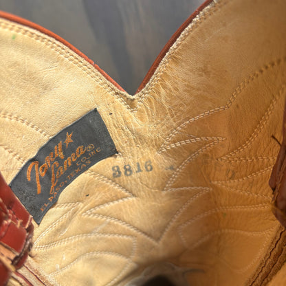 Vintage Tony Lama Rust Leather Boots
