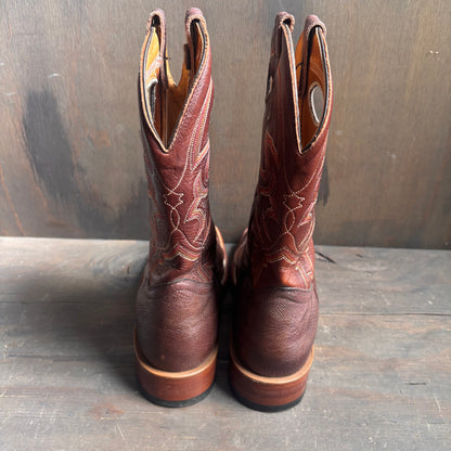 Boulet Brown Leather Square Toe Boots