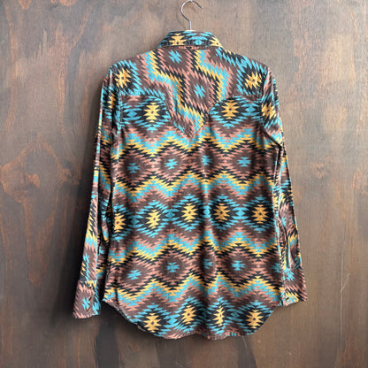 Tasha Polizzi Geometric Pearl Snap
