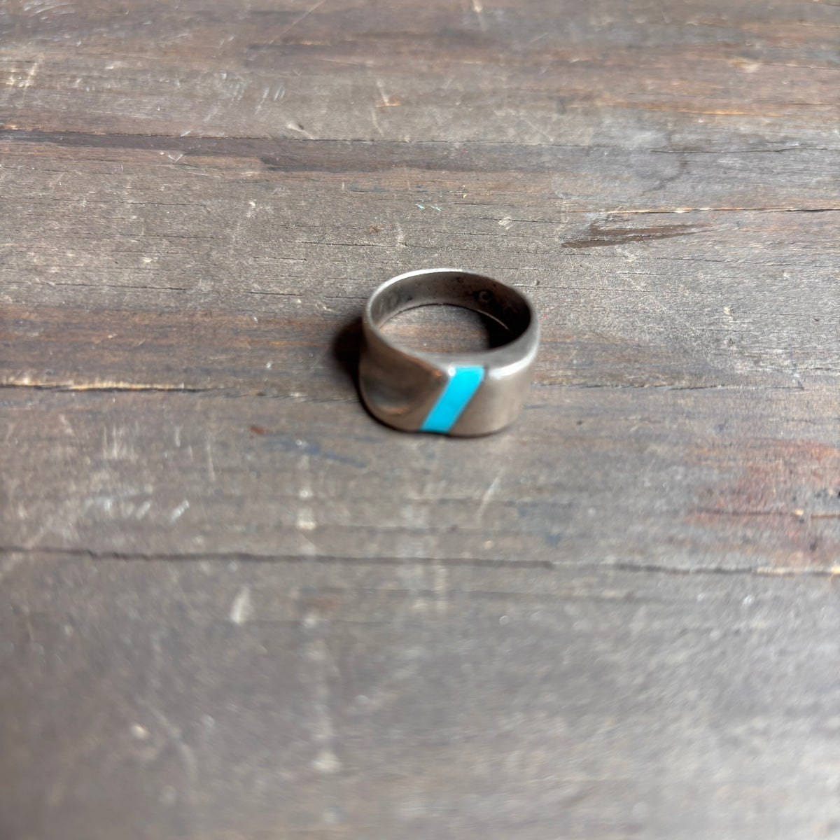 Sterling Silver Oblong Turquoise Ring