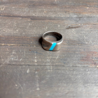 Sterling Silver Oblong Turquoise Ring