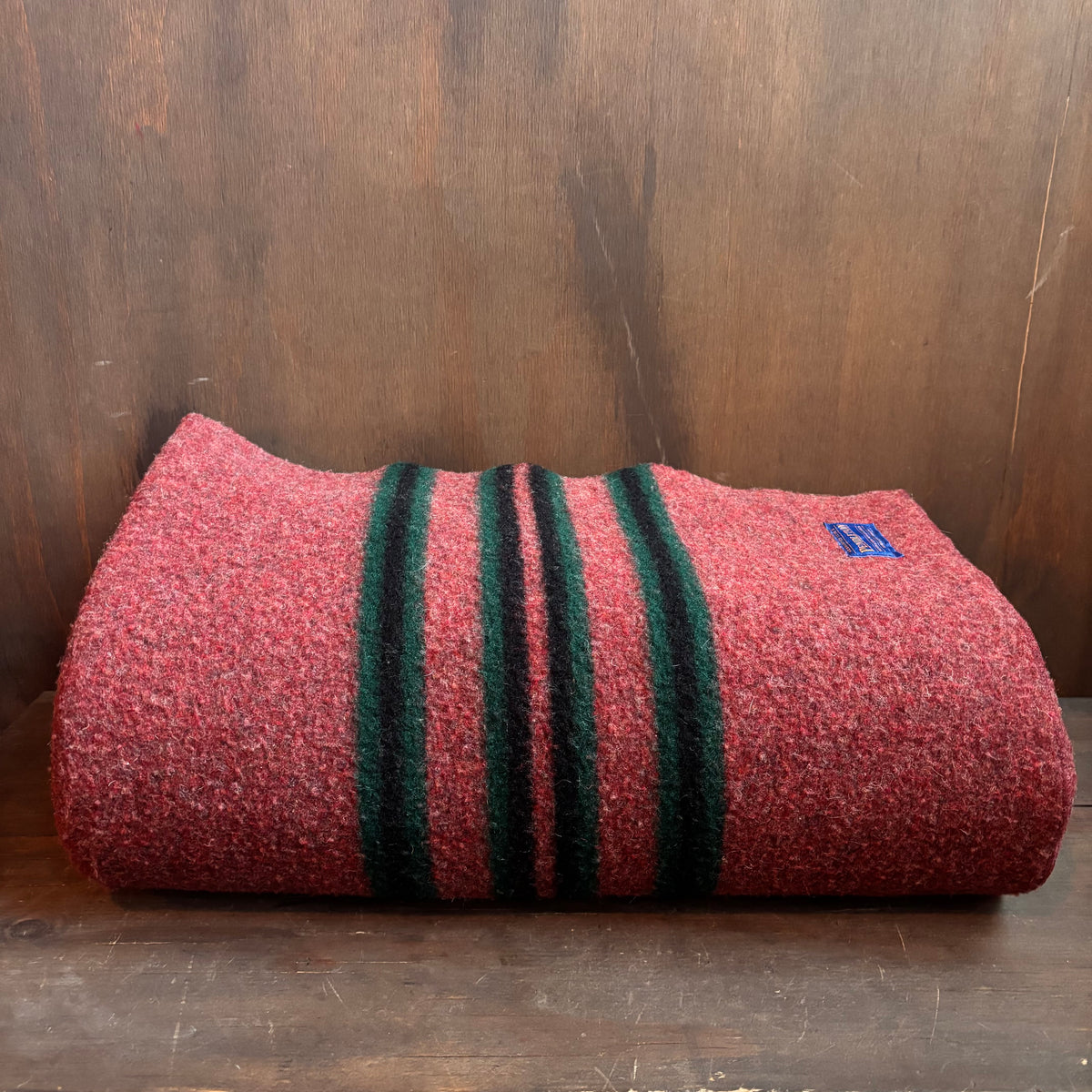 Vintage Pendleton Burgundy Wool Blanket