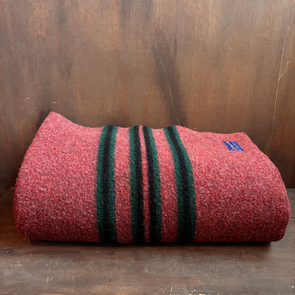 Vintage Pendleton Burgundy Wool Blanket