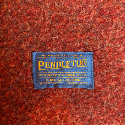 Vintage Pendleton Burgundy Wool Blanket