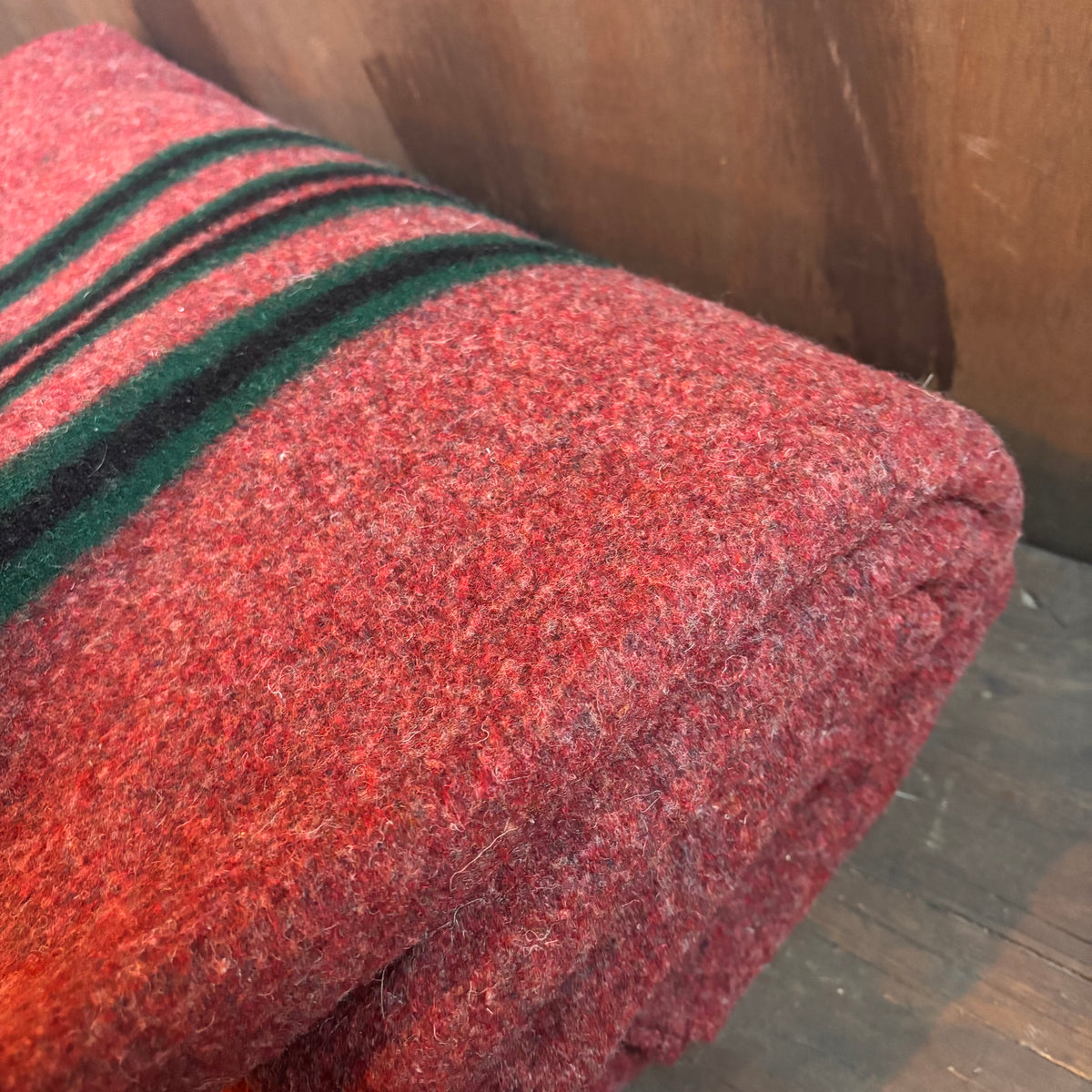 Vintage Pendleton Burgundy Wool Blanket