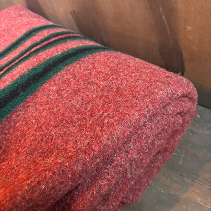 Vintage Pendleton Burgundy Wool Blanket