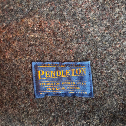 Vintage Pendleton Grey Striped Wool Blanket