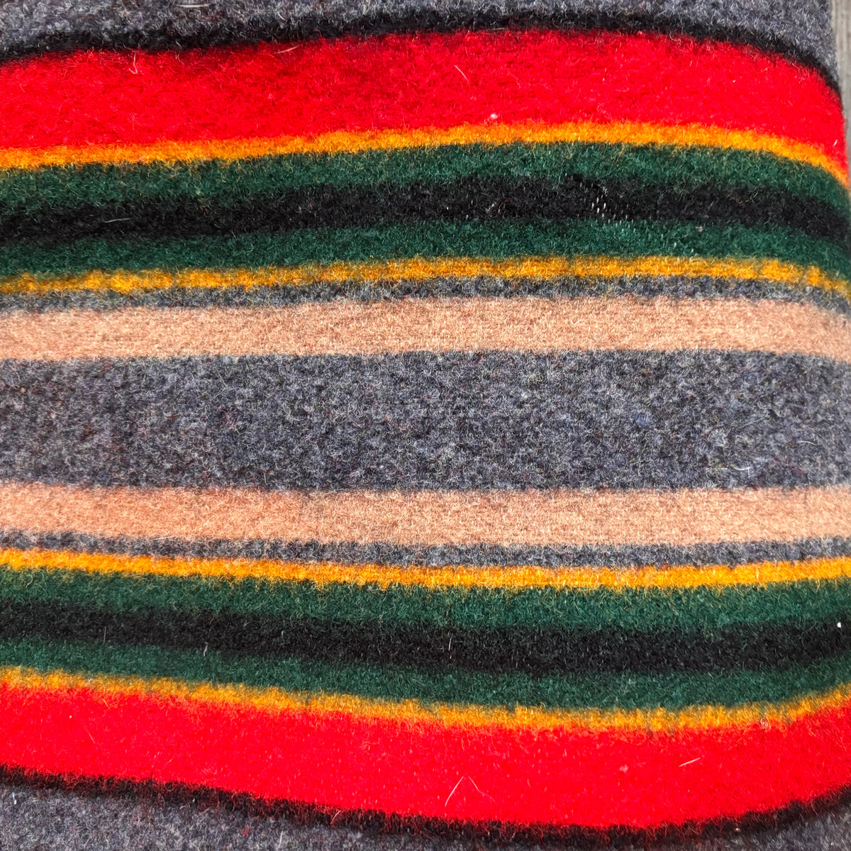 Vintage Pendleton Grey Striped Wool Blanket