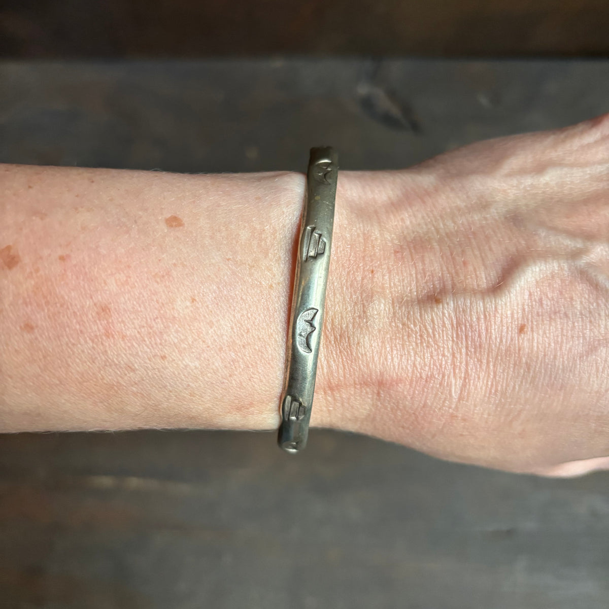 Vintage Sterling Silver Bear Bangle Bracelet