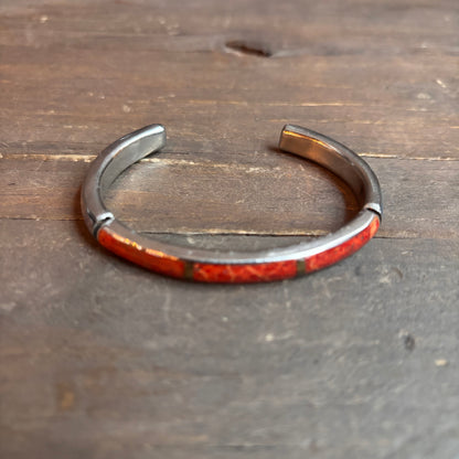 Sterling Silver Cuff with Inlay
