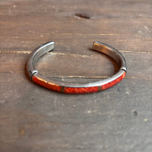 Sterling Silver Cuff with Inlay