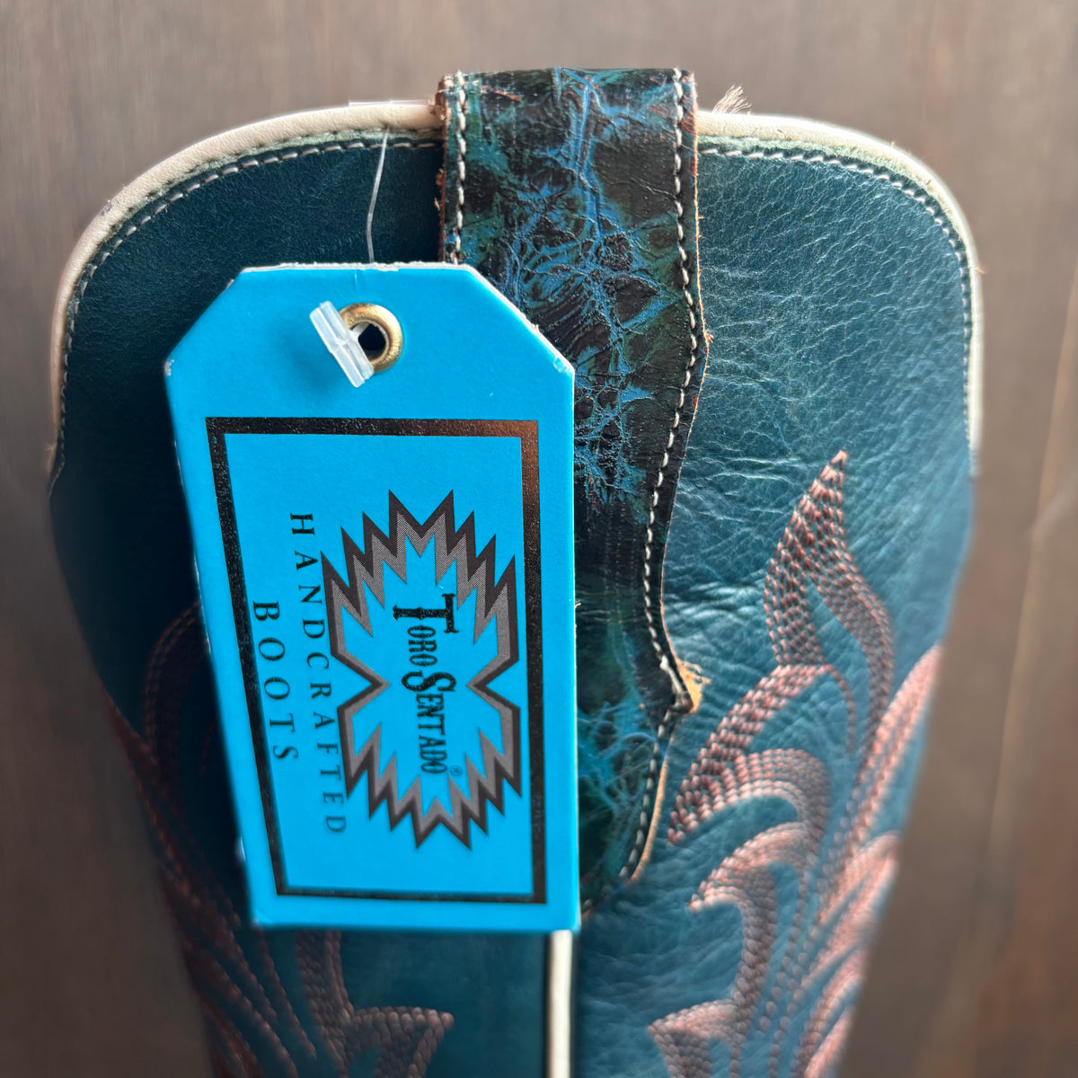 Toro Sentado Teal Leather Boots