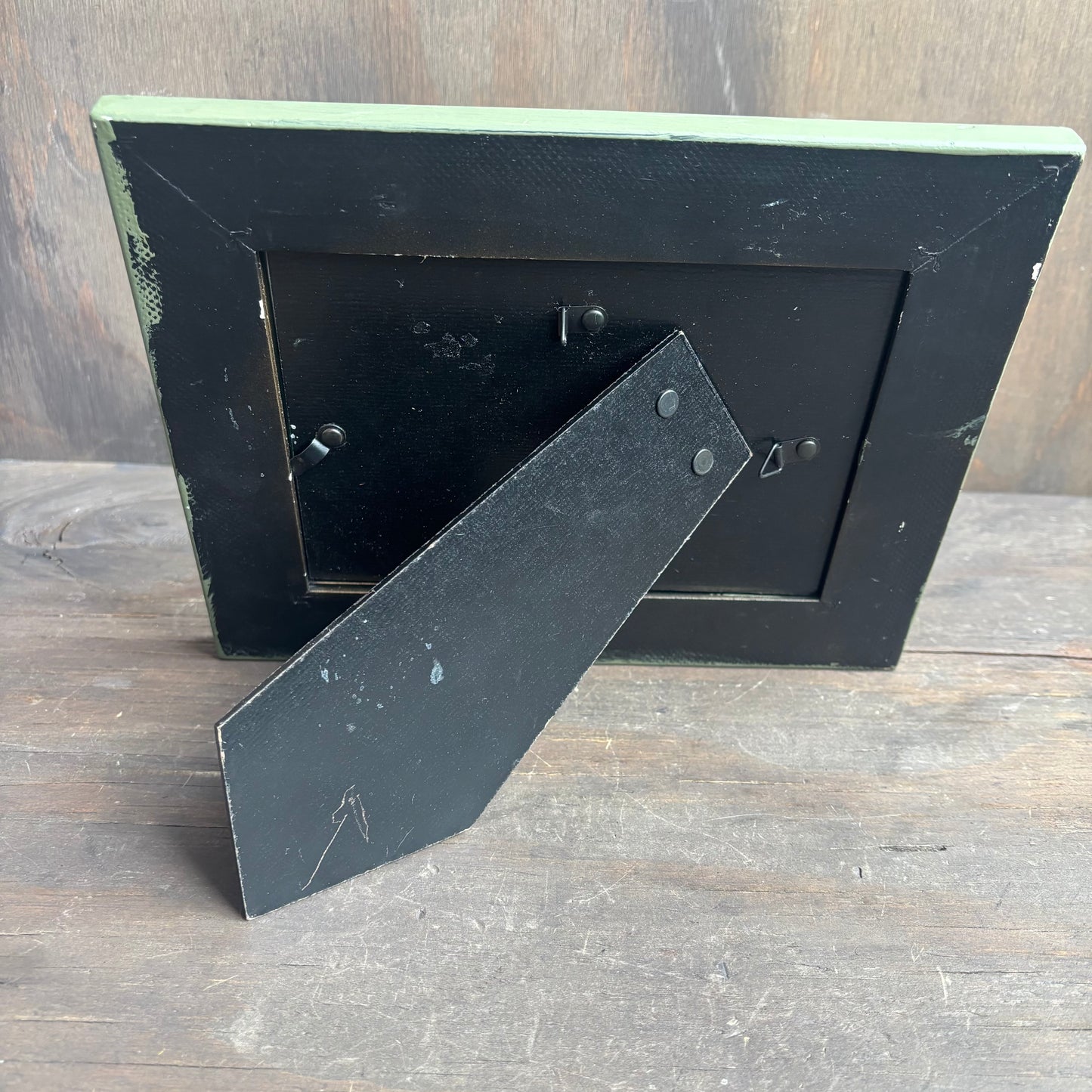 Karen "K" Abate Horse in Green Wood Frame