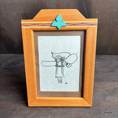 Karen "K" Abate Cowgirl in Southwestern Wood Frame