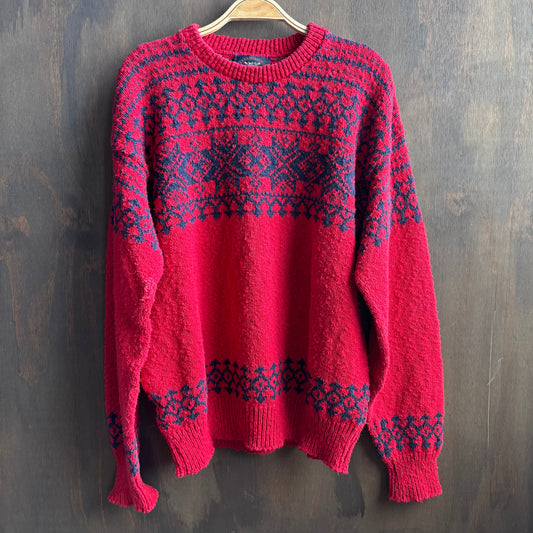 Red Fair Isle Sweater