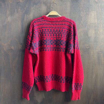 Red Fair Isle Sweater