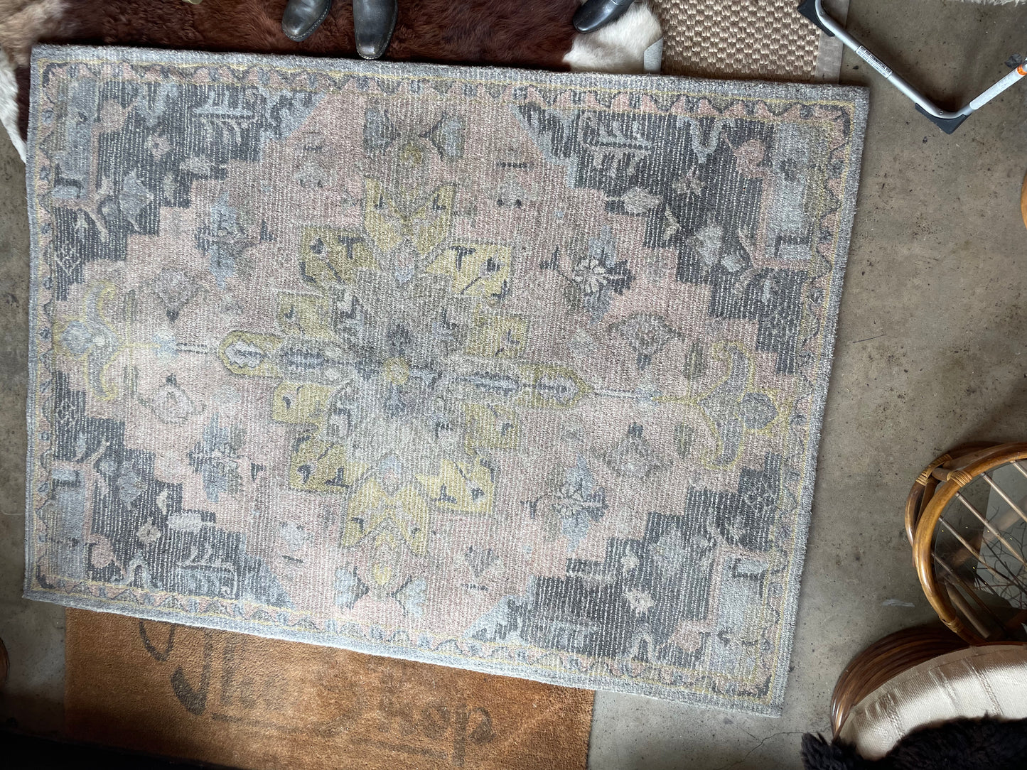 Floral, Geometric Area Rug