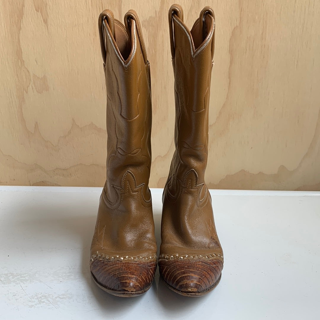 Kid’s Tony Lama Western boot with snakeskin toe