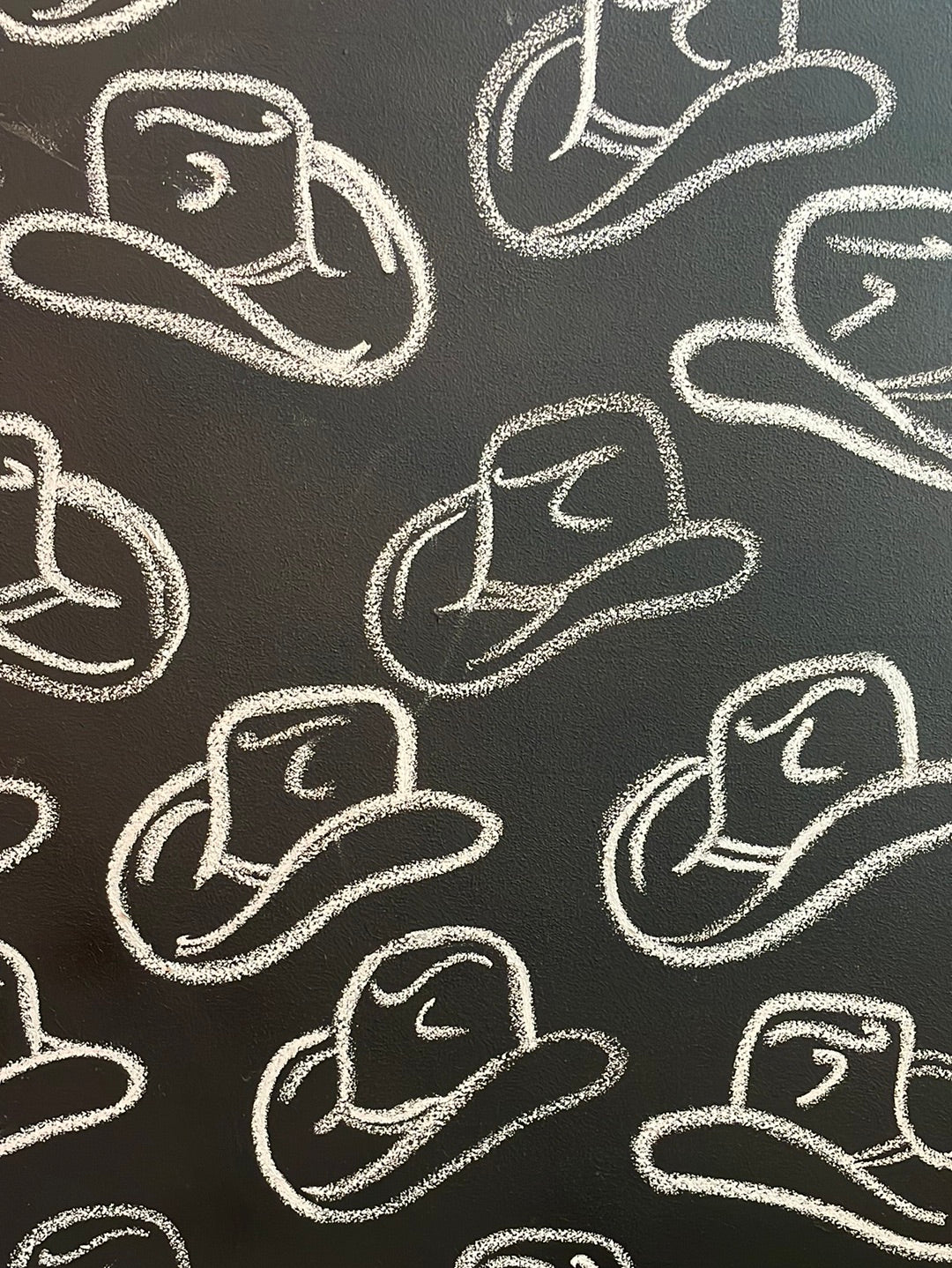 Black and White Cowboy Hat Art