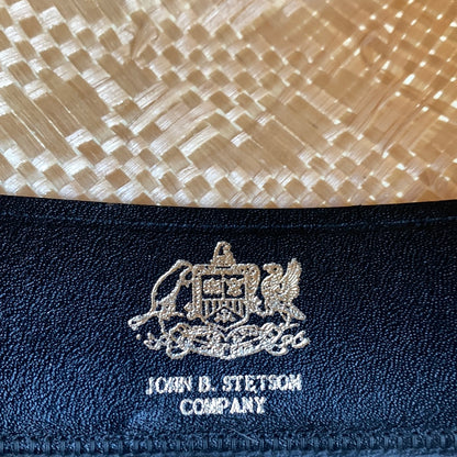 Stetson Straw Hat with Black Tie