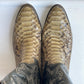 Tony Lama Brown Snakeskin and Black Leather Boots
