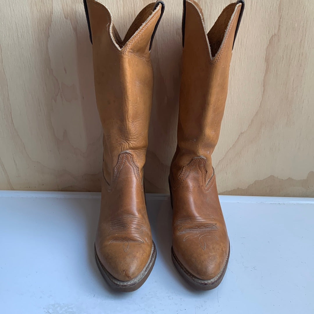 Carmel leather Western boot