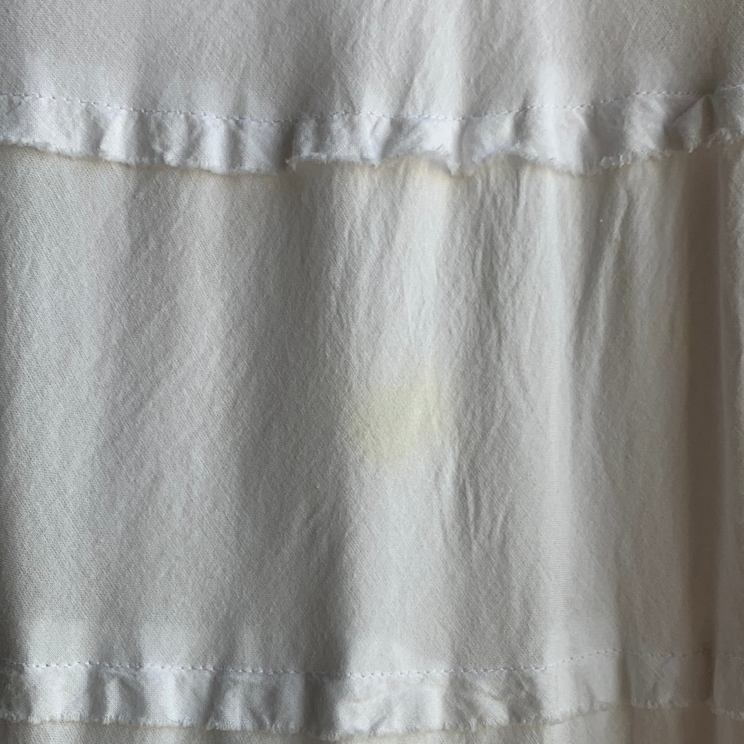 White cotton prairie skirt
