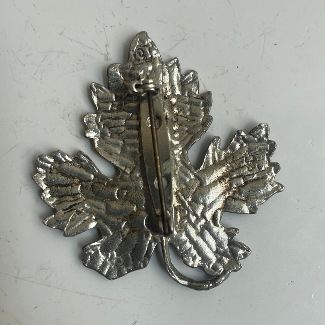 Silver Maple Leaf Brooch