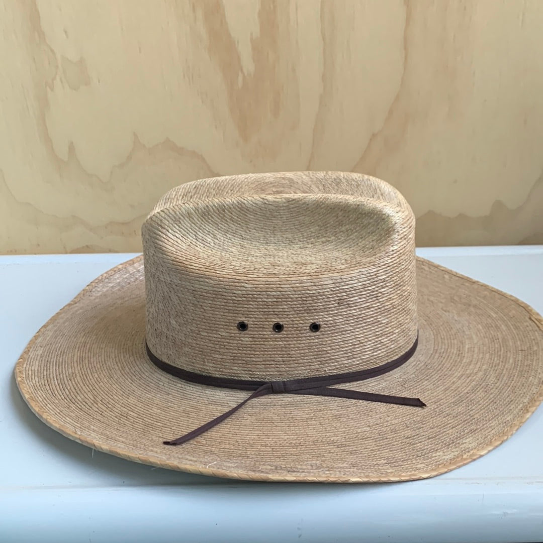 DoubleS Western straw hat with brown tie