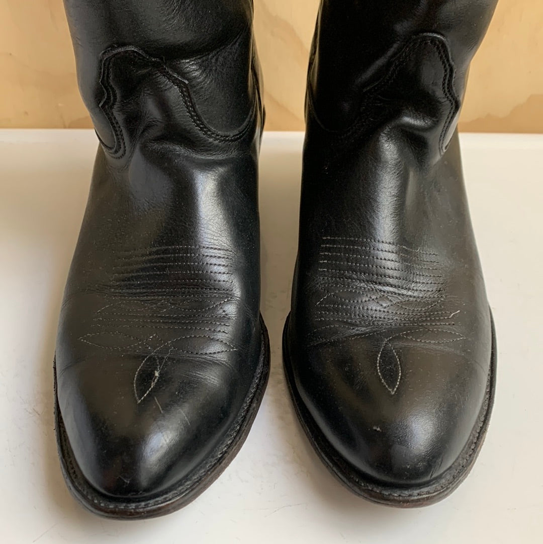 Double H black western boots
