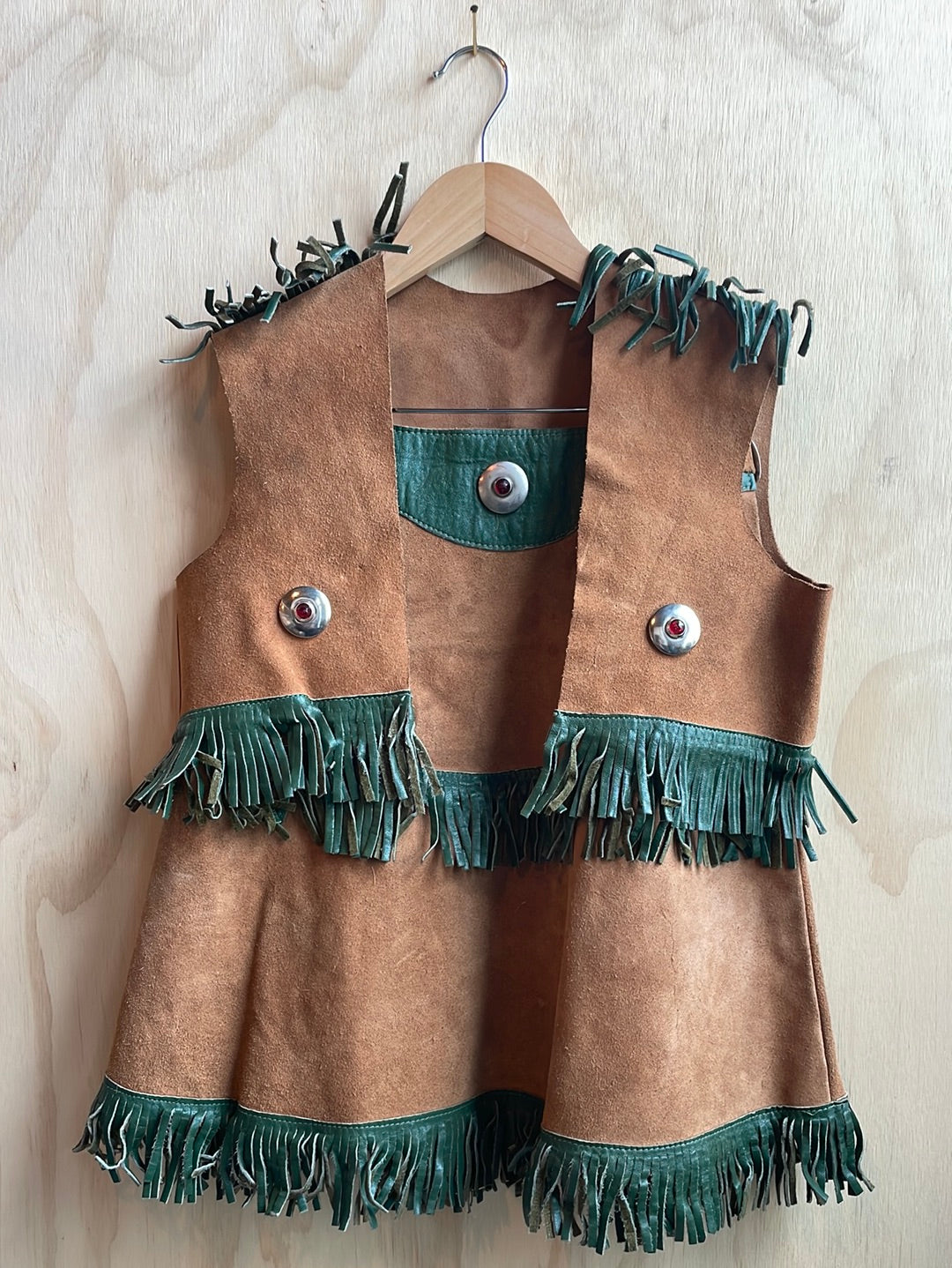 Kid’s Leather Fringe Skirt and Vest