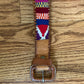 Colorful woven leather belt