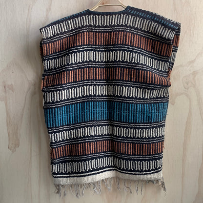 Woven vest with fringe