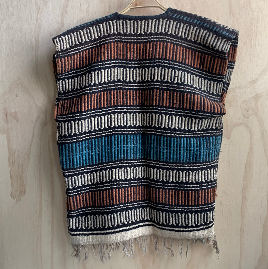 Woven vest with fringe