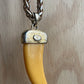 1970s Alexis Kirk Gold Chain necklace with fake ivory