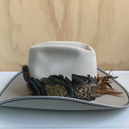 Stetson dress hat with feather band
