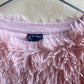 Kids Pink Cropped Fuzzy Shirt